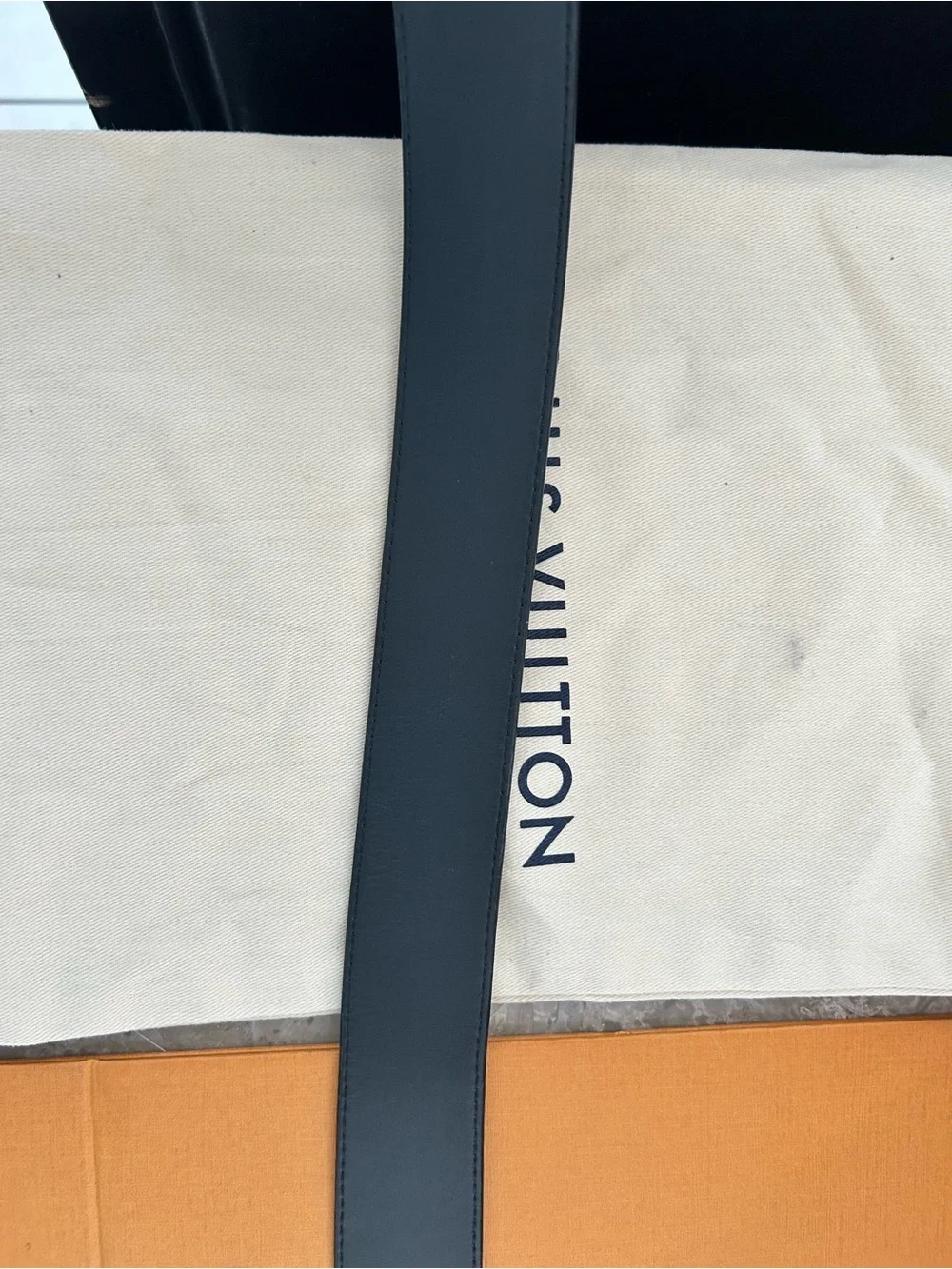 Louis Vuitton Black Damier Graphite Belt with Silver LV Buckle